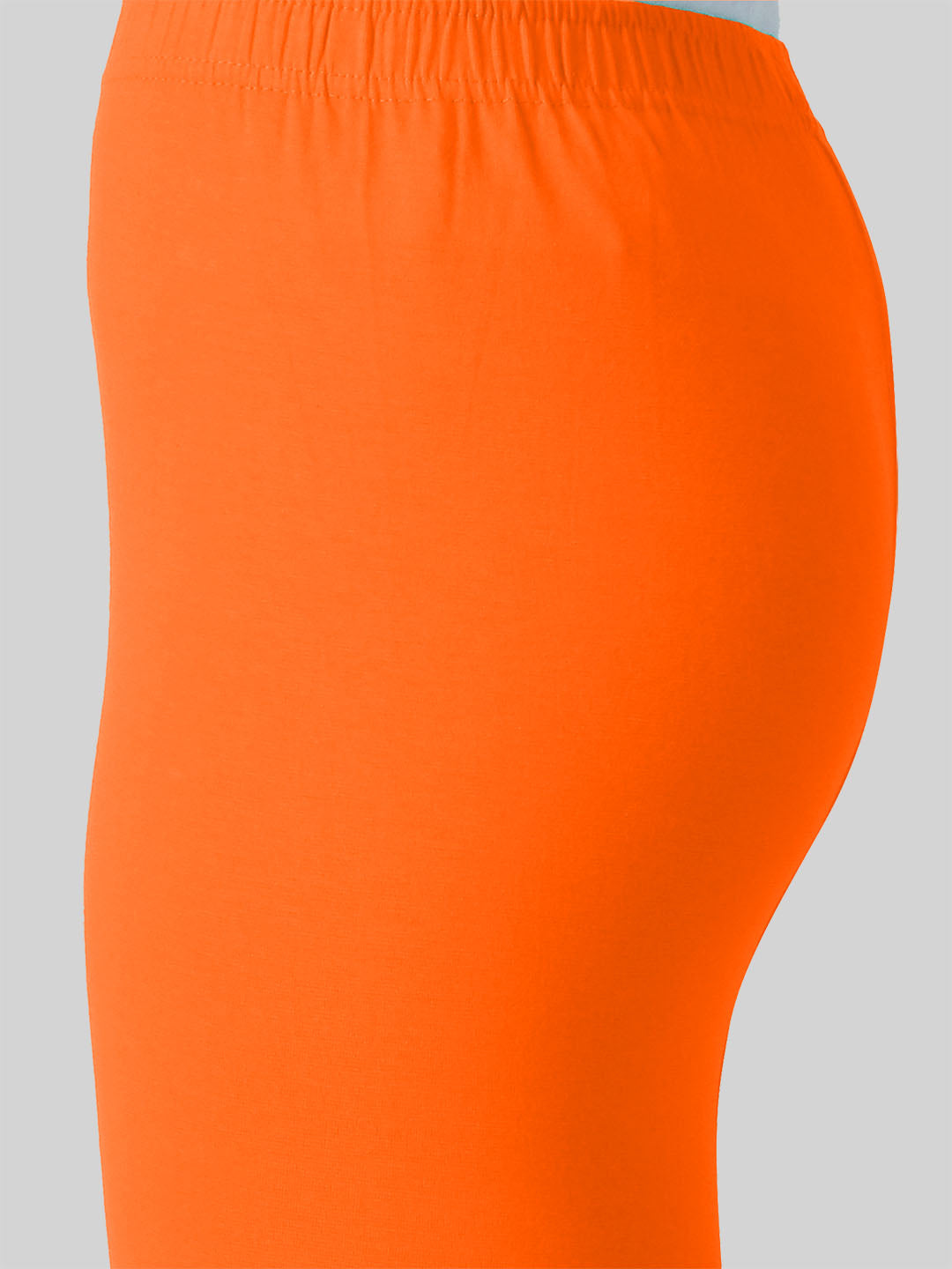 Saundarya Women's Dark Orange Ankle Length Leggings Cotton