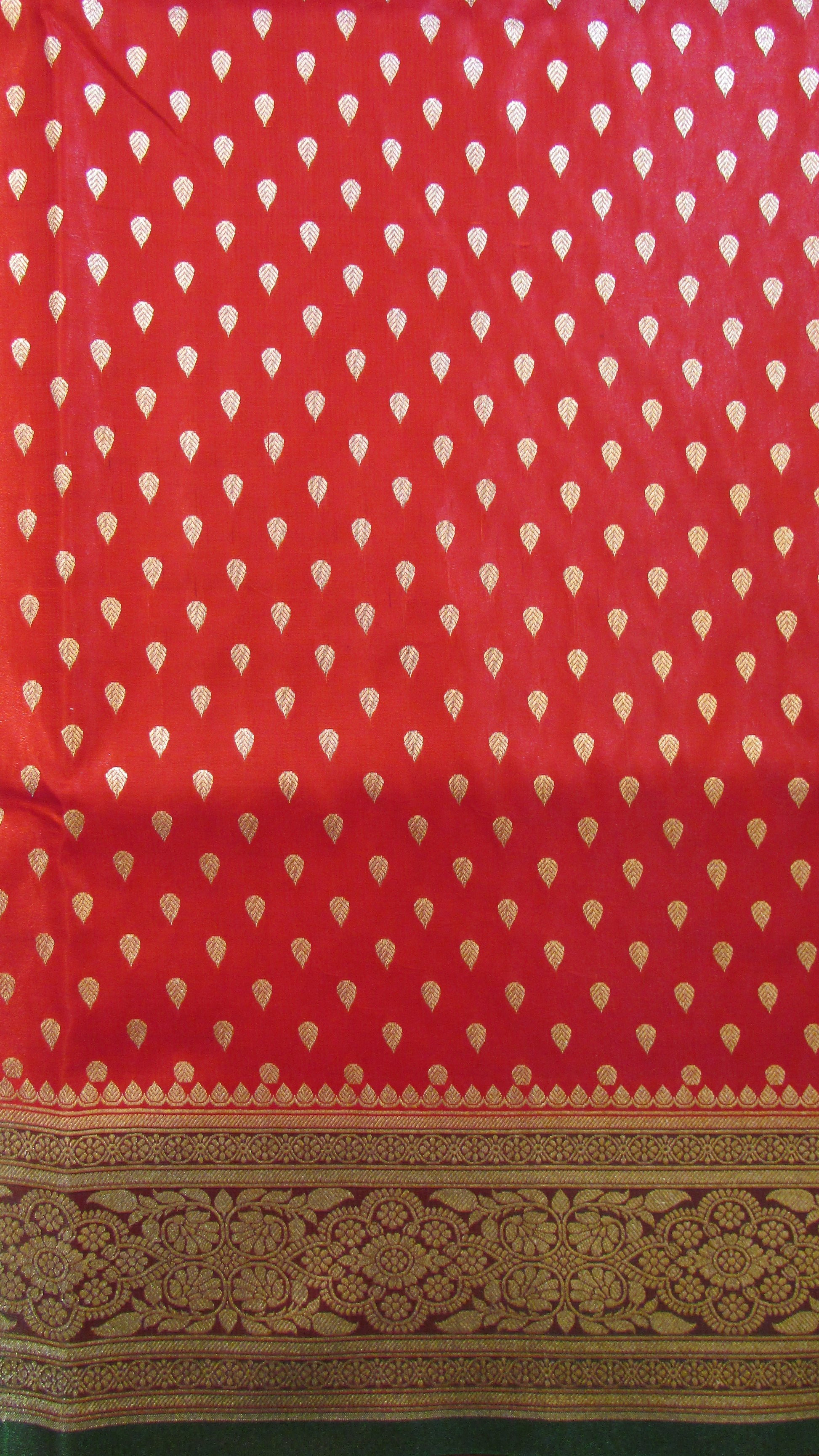 Saugandh Women's Red Banarasi Silk Saree by Saundarya