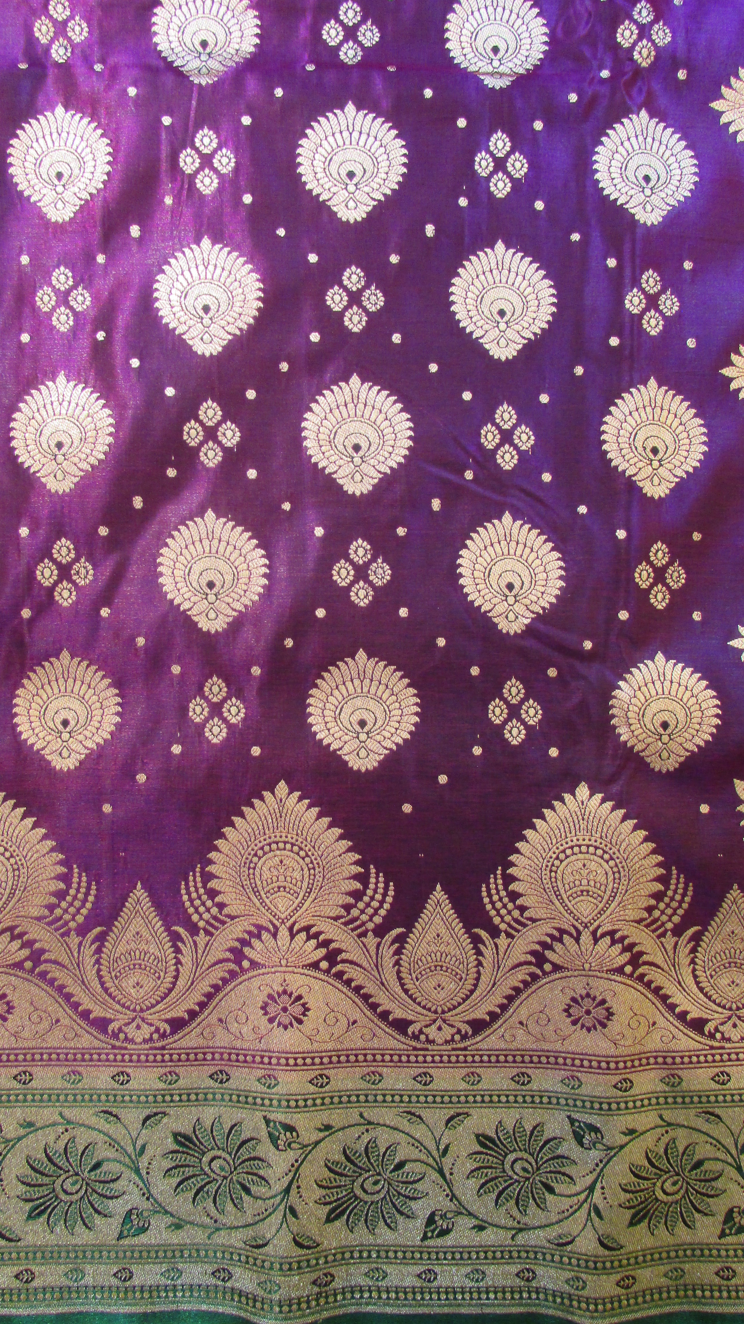 Saugandh Women's New Design Wine Colour Banarasi Silk Saree by Saundarya