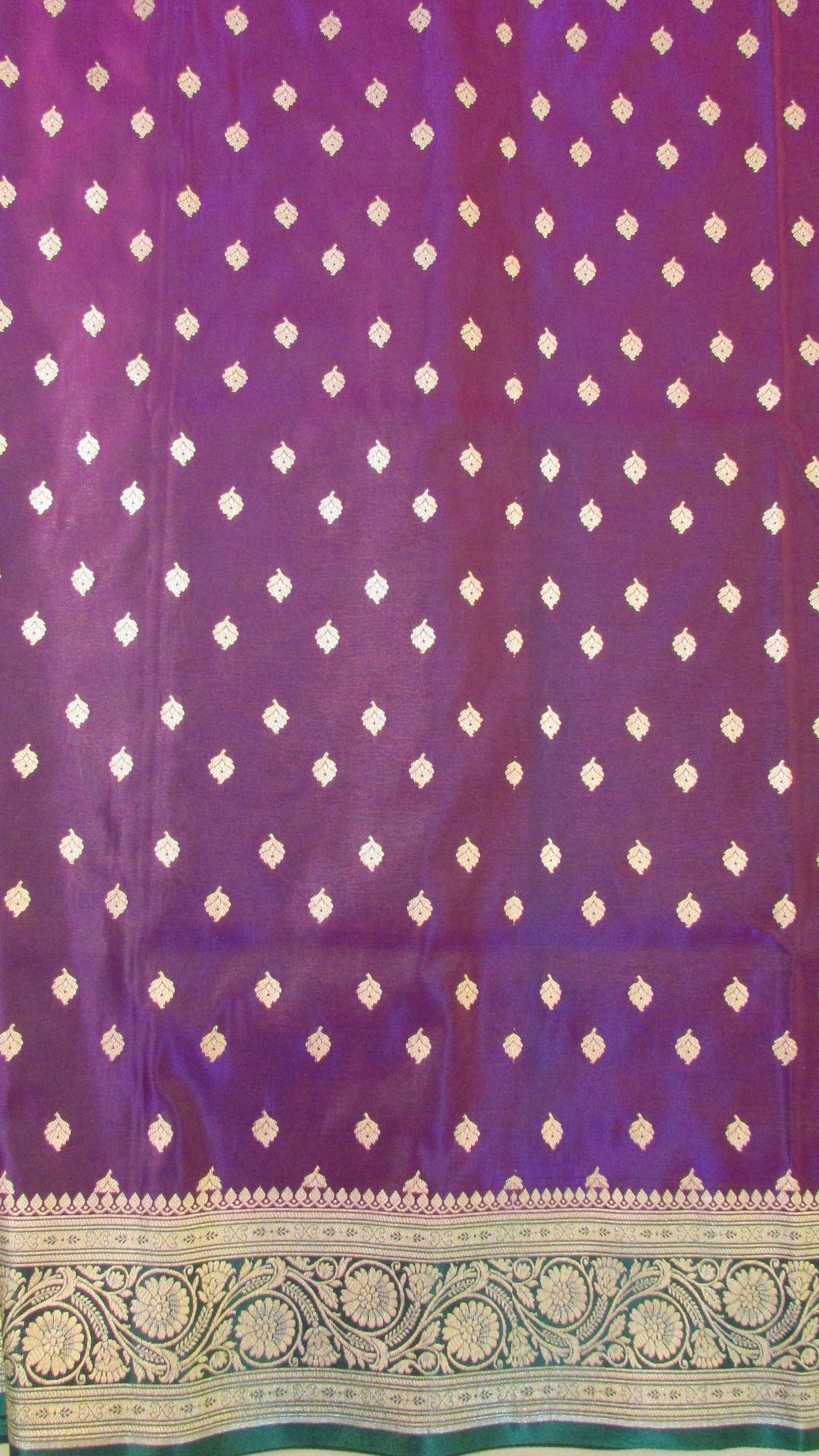 Saugandh Women's Wine Banarasi Silk Saree by Saundarya