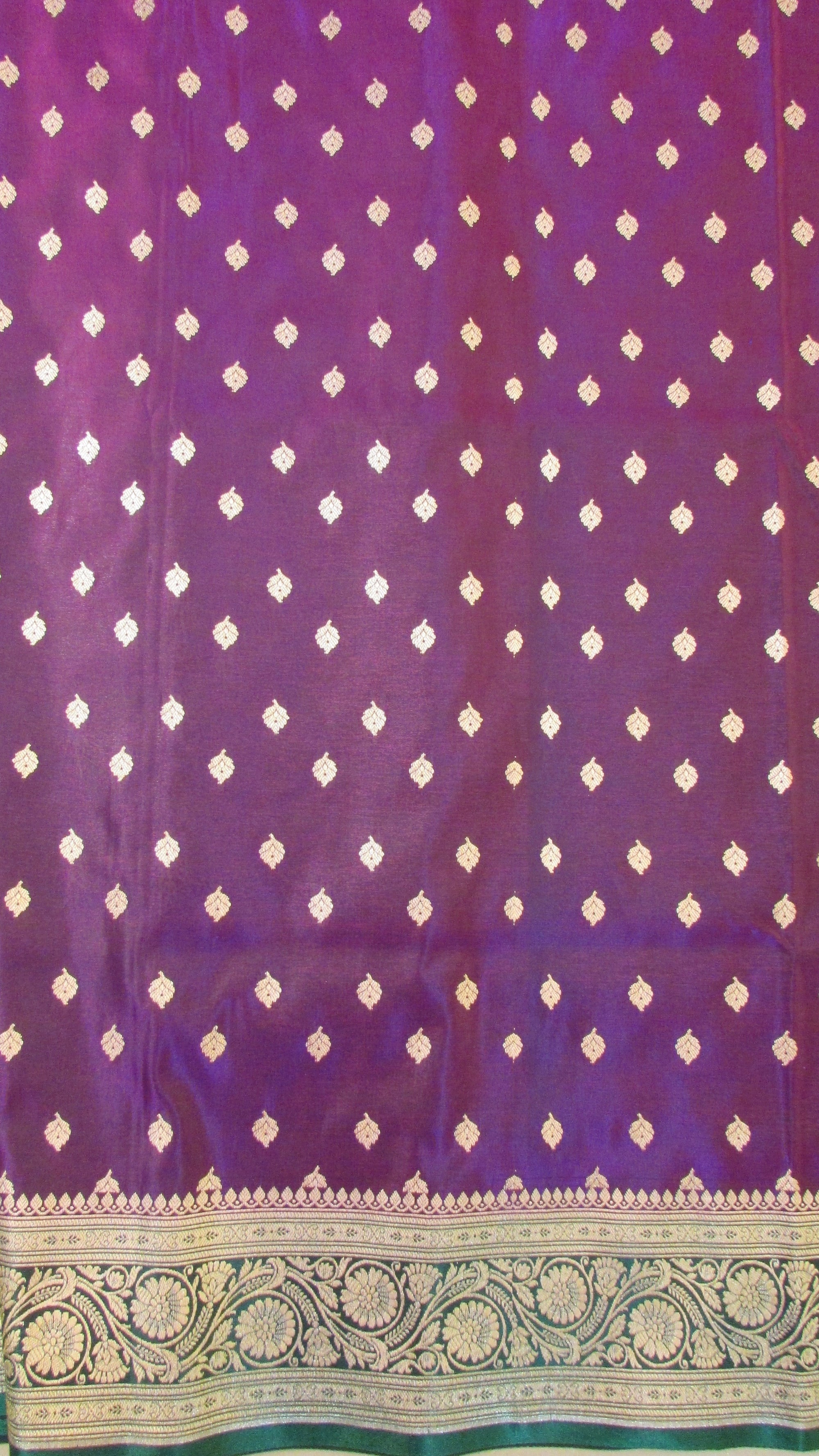 Saugandh Women's Wine Banarasi Silk Saree by Saundarya