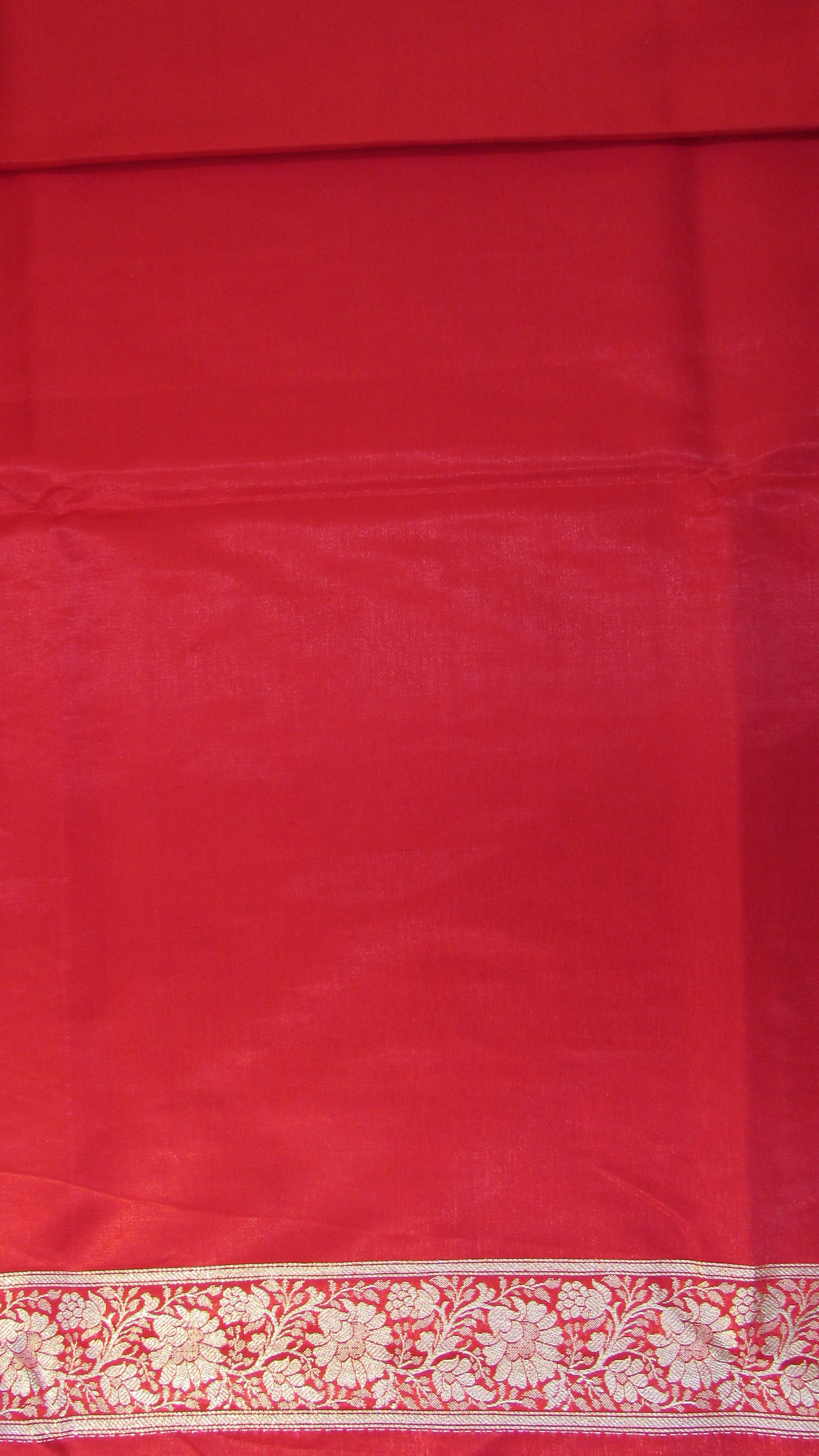 Saugandh Women's Red Banarasi Silk Saree by Saundarya