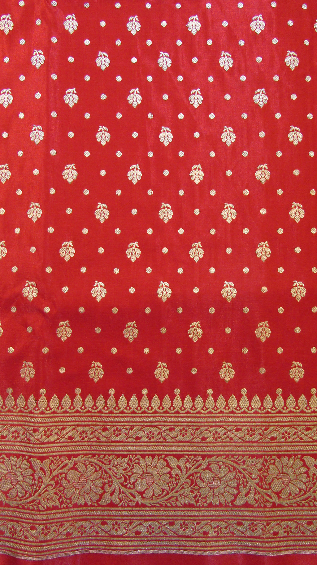 Saugandh Women's Red Banarasi Silk Saree by Saundarya