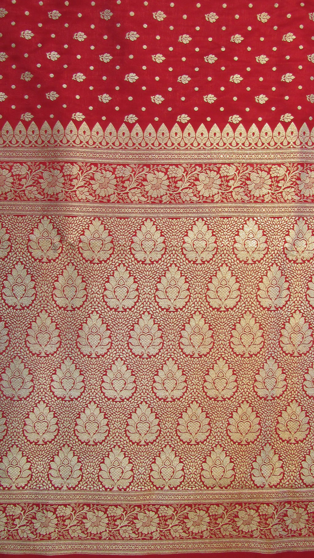Saugandh Women's Red Banarasi Silk Saree by Saundarya