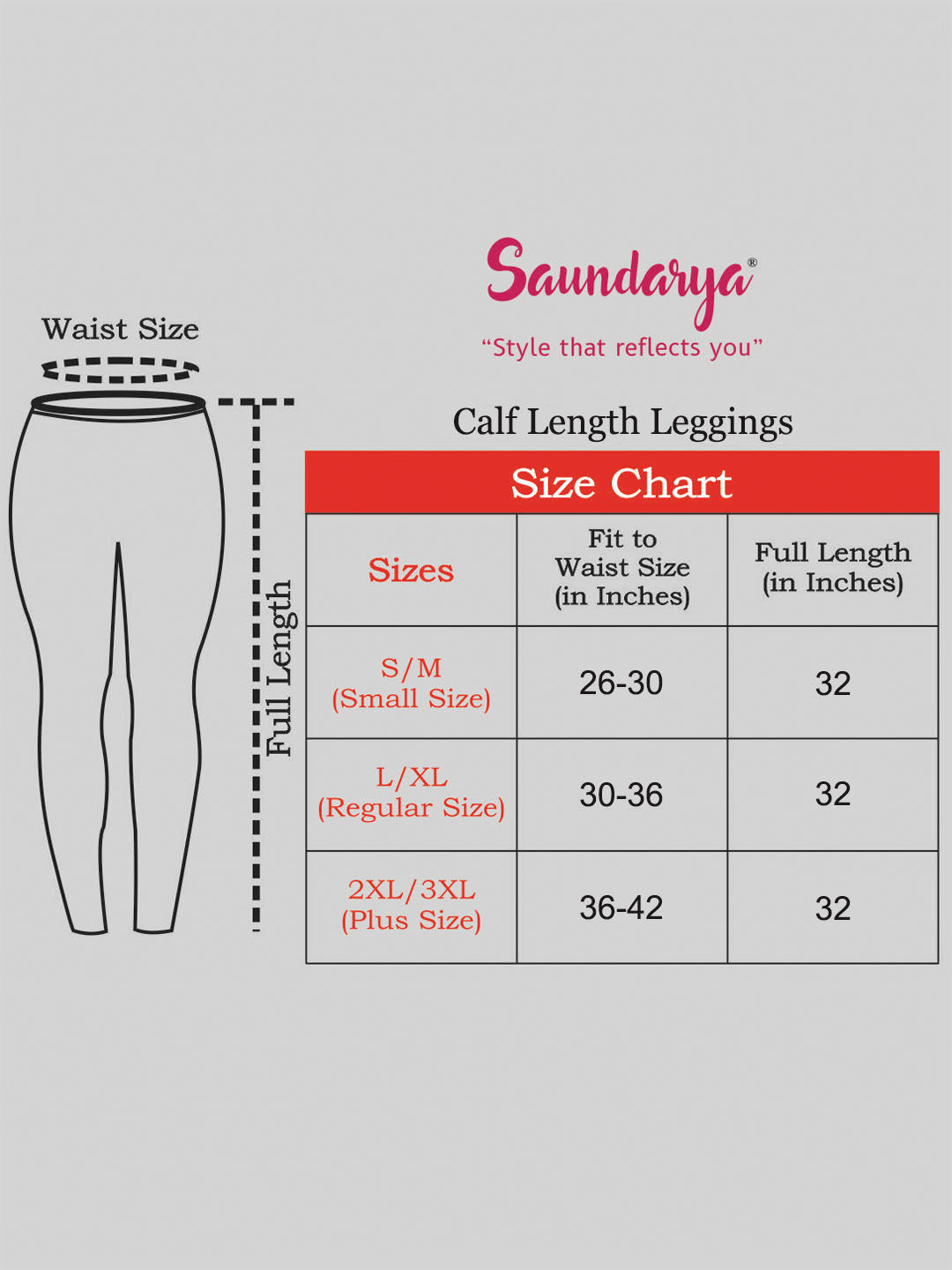 Saundarya Women’s Slim Fit Calf Length Super Combed Cotton Rich Lycra Fabric Tailored Cut Stretchable Solid Plain Color Leggings; Off White