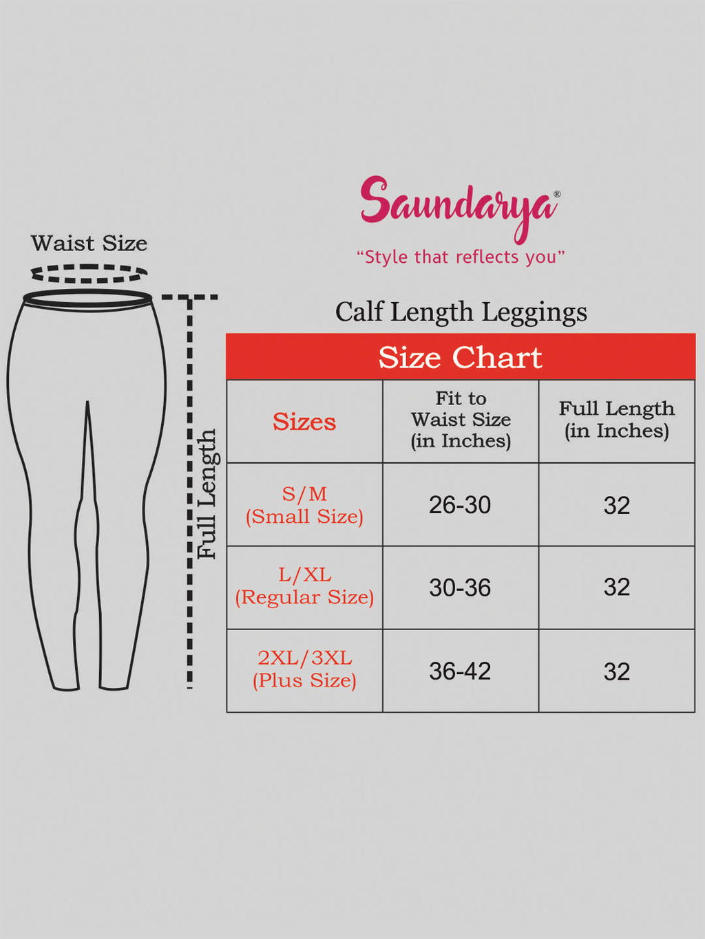 Saundarya Women’s Slim Fit Calf Length Super Combed Cotton Rich Lycra Fabric Tailored Cut Stretchable Solid Plain Color Leggings; Off White