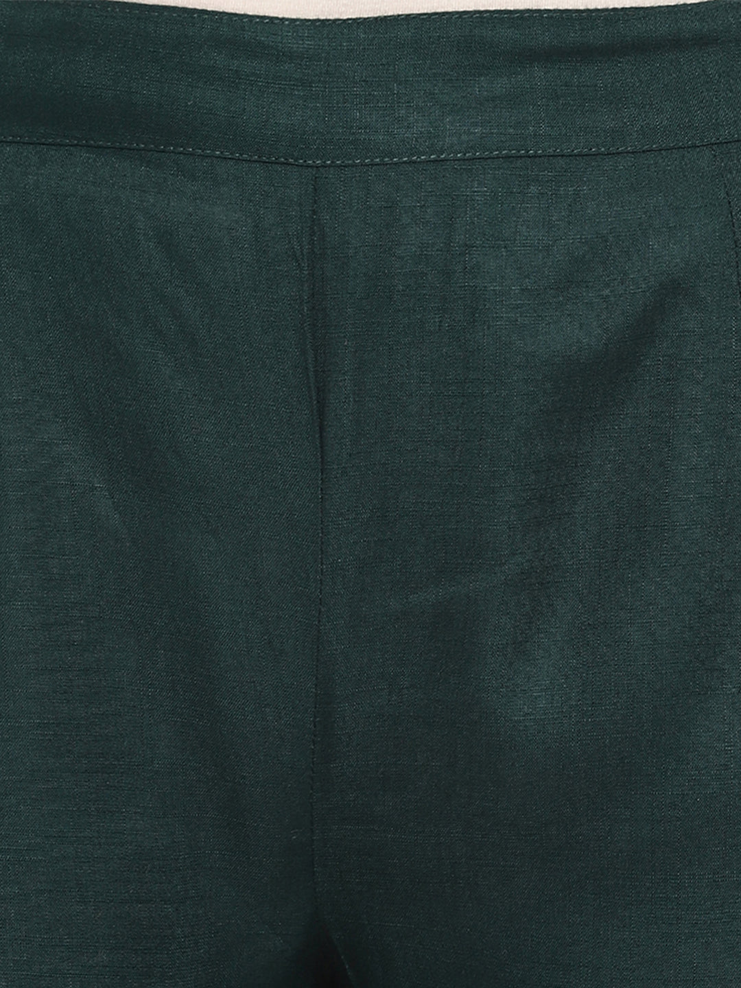 Saundarya Women's Dark Green Kurta with Pant set